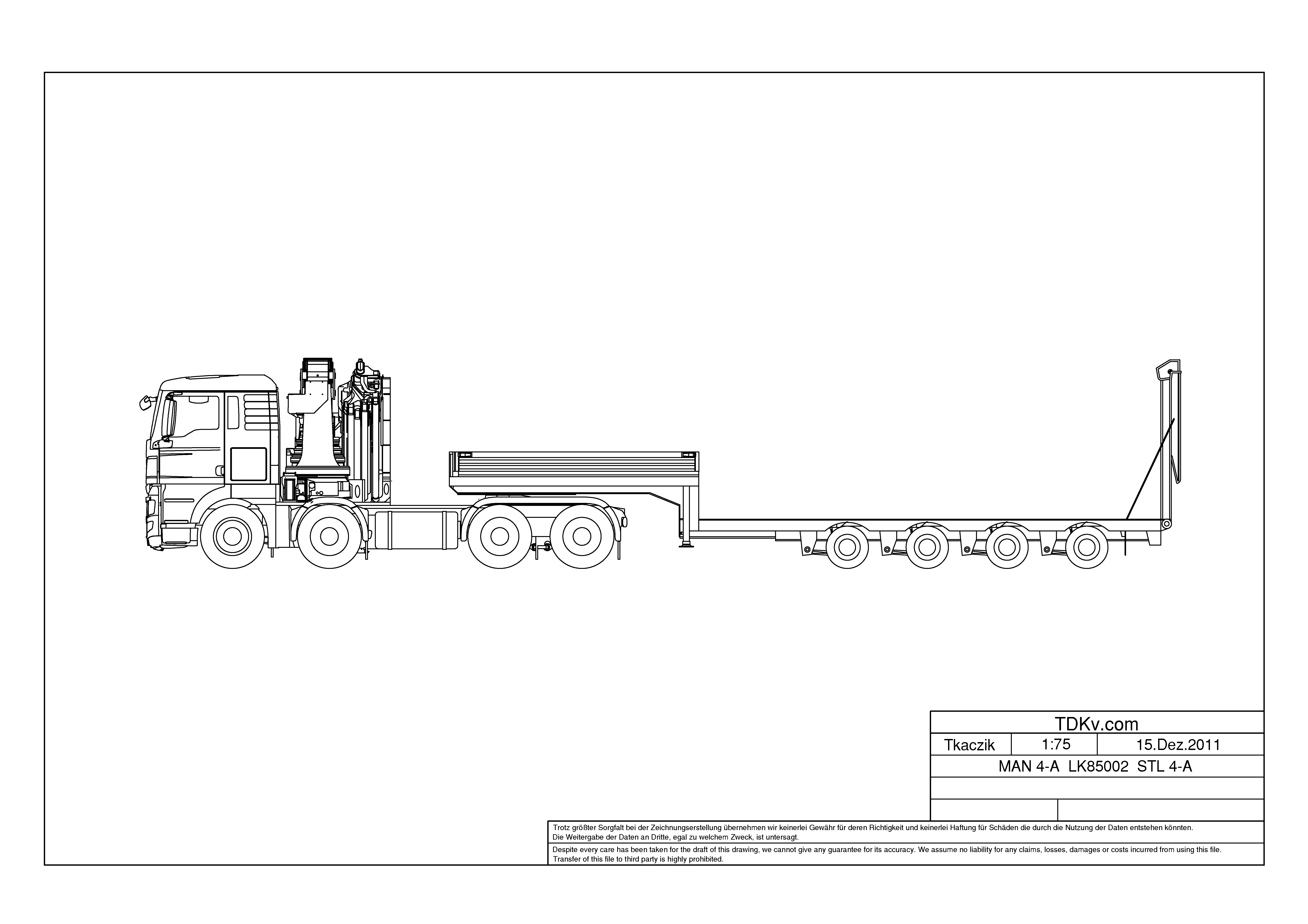 CADdraftingtrucktrailerloadercrane Equipment Handbooks