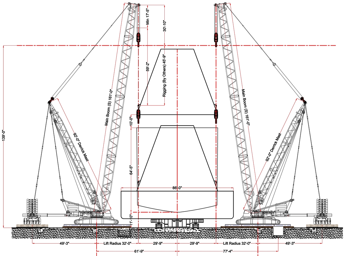 CAD version of the same lift plan