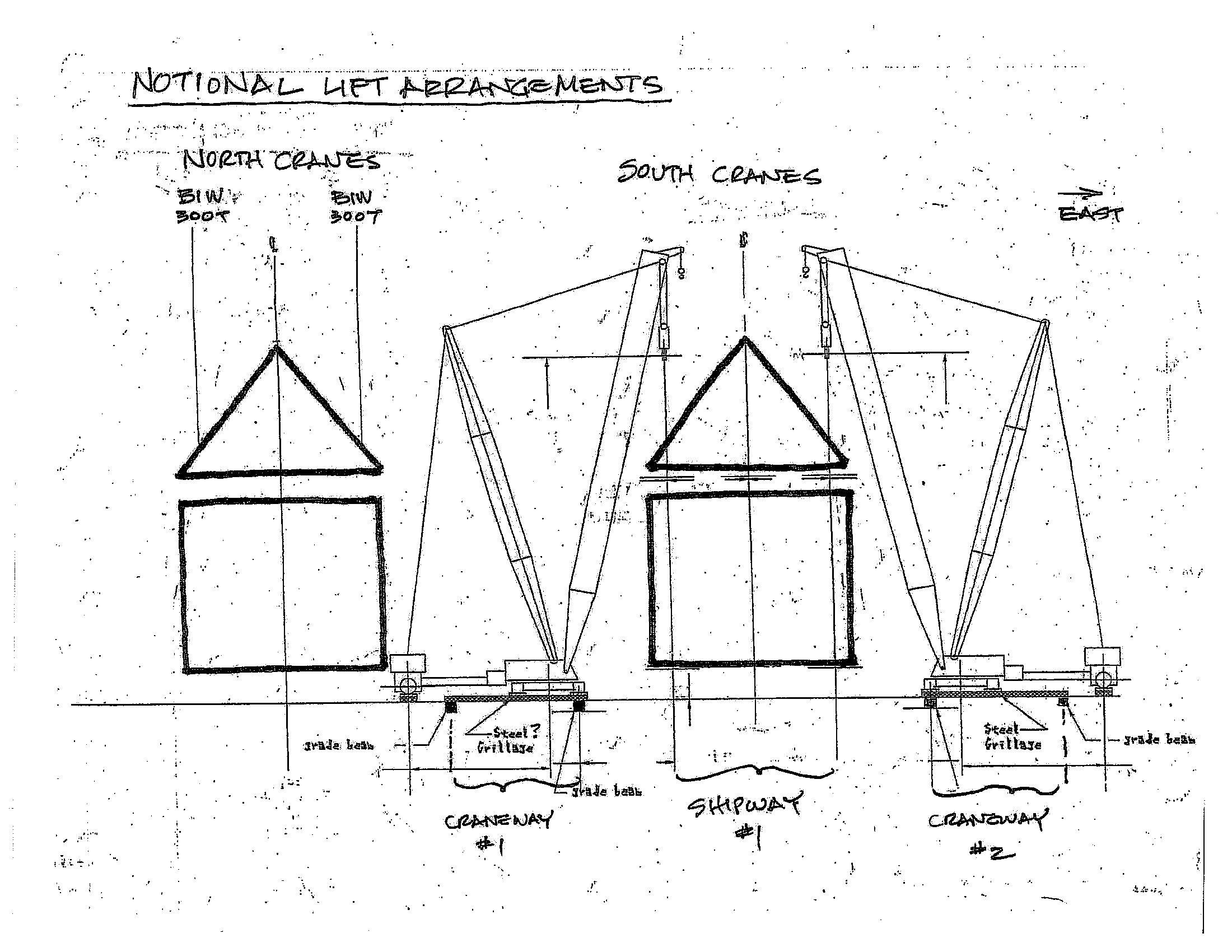 Hand drawn crane arrangement | Equipment Handbooks